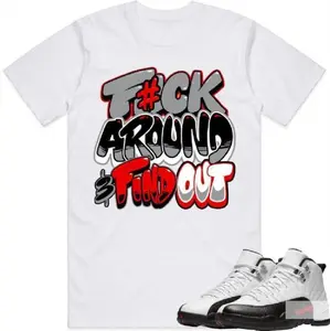 A J 12 Red Taxi 12s Shirt To Match Sneaker Fuch Around Classic Cotton