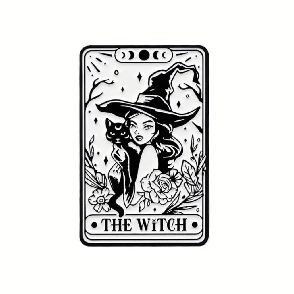 The Witch tarot card enamel pin The Witch tarot card enamel pin