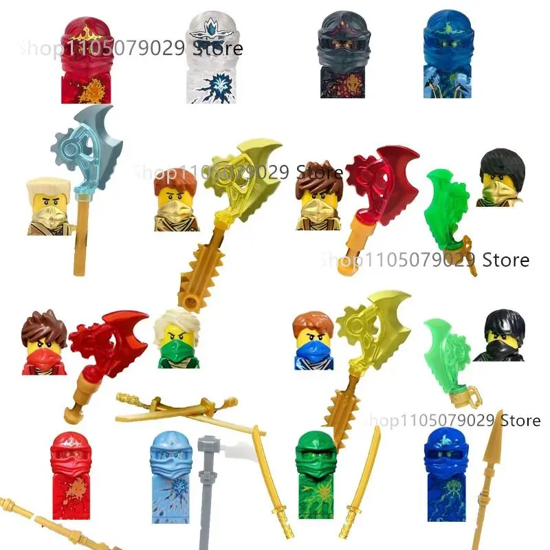 New Anime Cartoon TV Ninja Toy Dragons Lloyd Jay Kai Zane Nya Cole Bricks Building Blocks DIY Gifts
