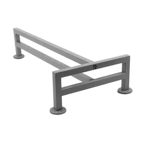 Fence Style, T-Shaped Fingerboard Rail, 12" Long - Steel Construction - Silver Grey