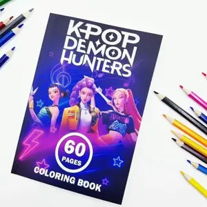 Kpop Devil Hunter Coloring Book,Perfect Gift for Fans, High-Quality Paper,Stress Relief and Creativity, Essential ArtSupplies,Demon Hunters Kpop Merch