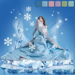 Cooling Summer Blanket, Lightweight Breathable Silky Soft Gravity Blanket, Comfy Bedding for Hot Sleepers and Night Sweats