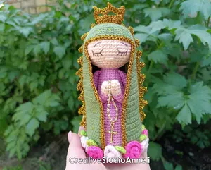 BUY 1 GET 1 FREE GIFT | Crochet Virgin Mary Amigurumi Doll: Our Lady of Guadalupe, 100% handmade crochet doll, special Christmas gift