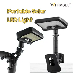 Witimsel Portable Outdoor Courtyard Camping Solar Lighting LED Light with Adjustable Stand for Easy Installation garage yard Cordless Handheld Spotlight High Power Flashlight