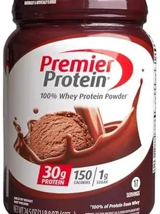 Premier Protein Powder, Chocolate Milkshake, 30g Protein, 1g Sugar, 100% Whey Protein, Keto Friendly, No Soy Ingredients, Gluten Free, 17 Servings, 24.5 Ounce (Pack of 1)
