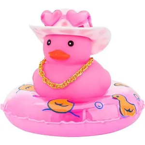 Pink Cowboy Car Accessories Rubber Ducks Dashboard Decorations Rubber Duck Pink Accessories Dashboard Duck Car Decorations Car Ducks for Dashboard Car Duck Car Dashboard Decorations