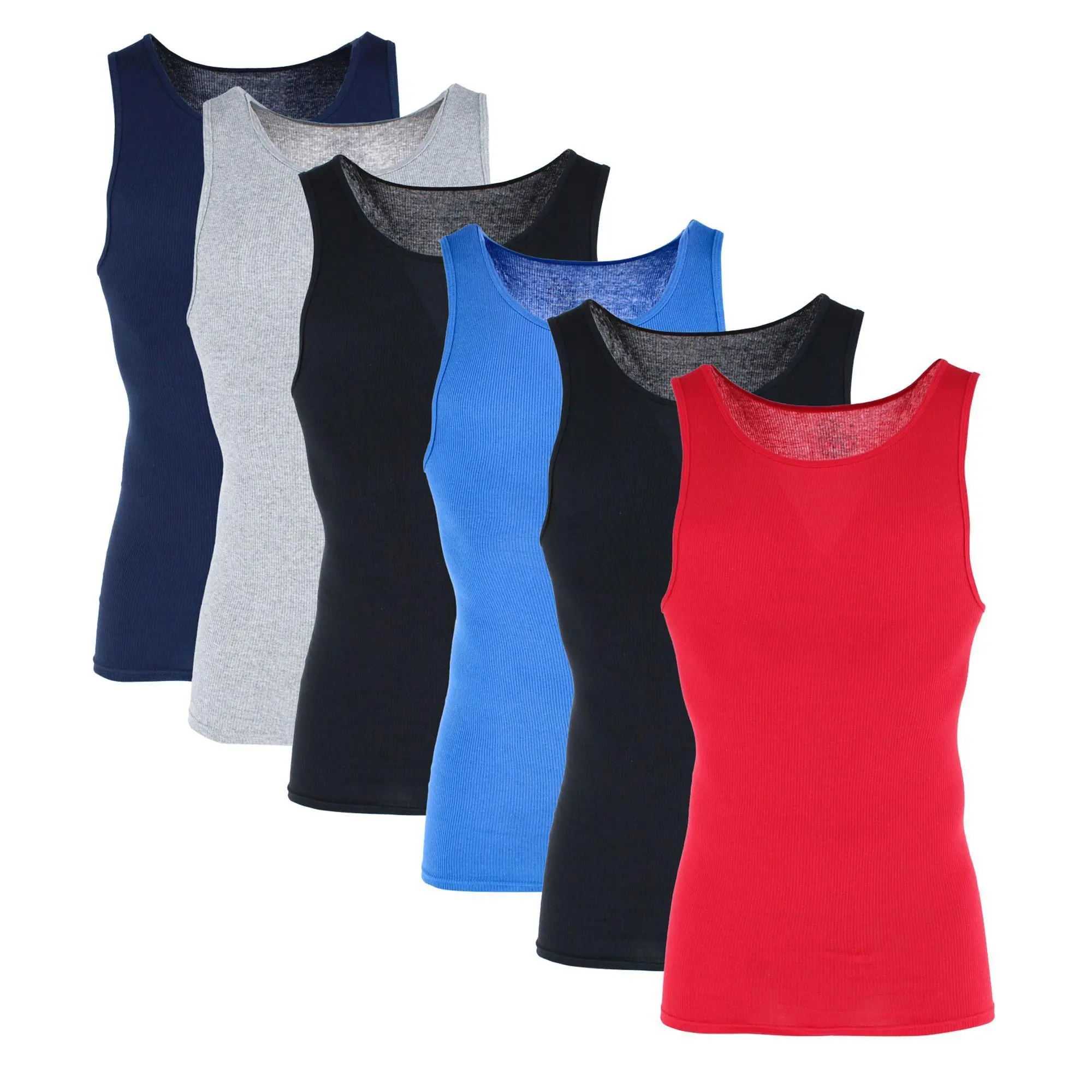 Fruit of the Loom Men's Big & Tall Classic Fit Assorted A-Shirt (6 Pack), Undershirts, Fabric, Stretch