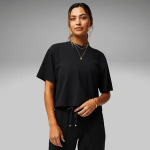 Fabletics Women's 100% Cotton Boxy Tee - Casual