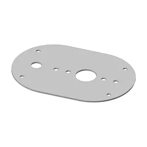 Stainless Steel Sleeper Light Plate with 1 Watermelon Light Hole and 1 Switch Hole for Peterbilt 389