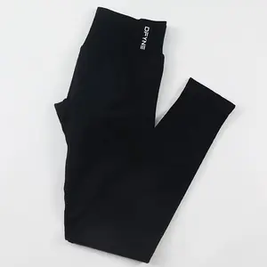 Dfyne Women's Scrunch Bum Leggings – Midnight Black High Waisted Push-Up, Seamless Yoga & Gym Pants, Durable & Stretchy, True-to-Size