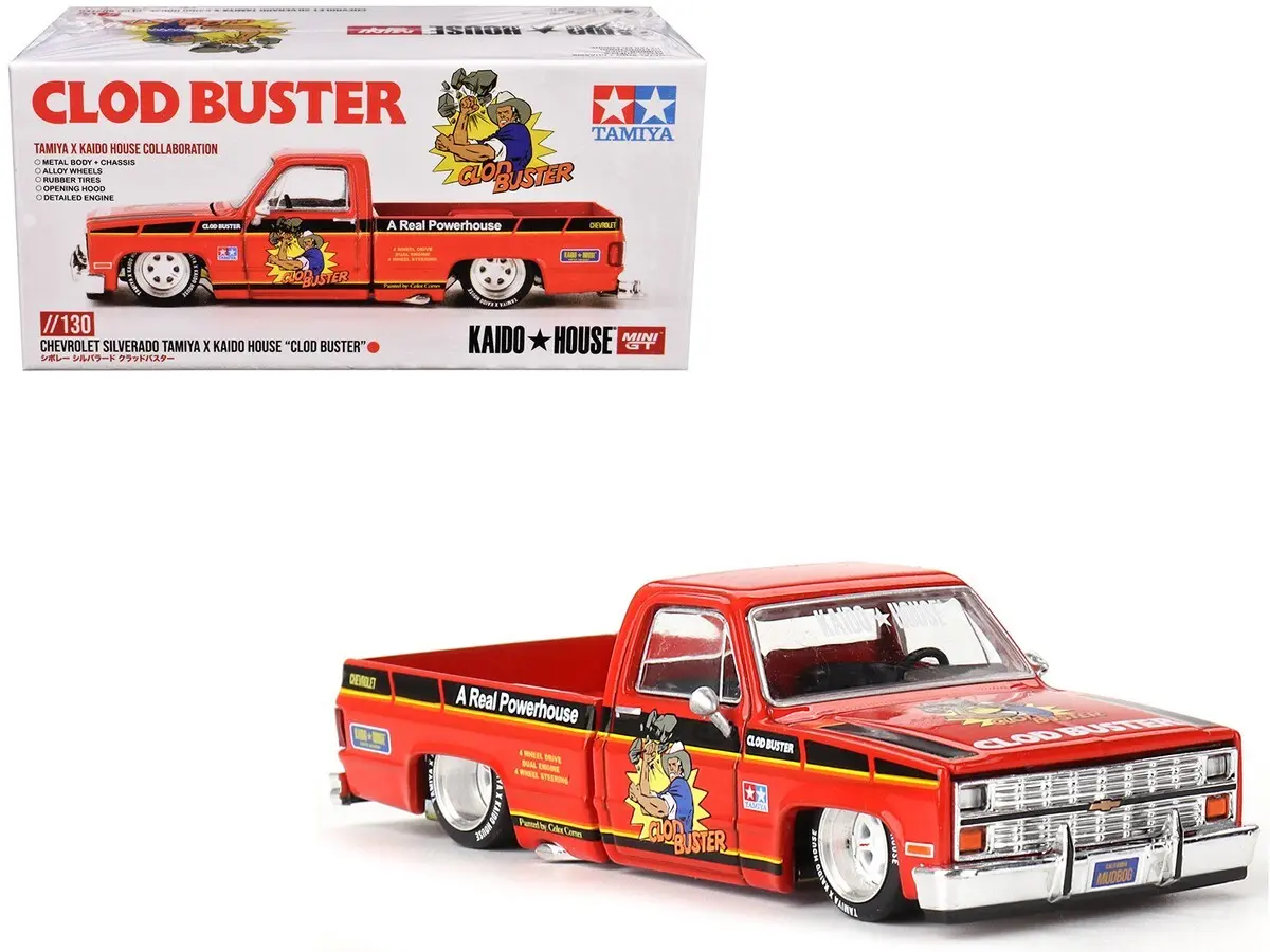 KAIDO HOUSE MINI GT 1:64 Clod Buster Chevrolet Silverado Tamiya x Kaido House SEALED KHMG130