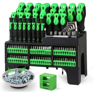 118-Piece Magnetic Screwdriver Set, Screwdriver Set with Plastic Racking, Precision Screwdriver, Magnetizer Demagnetizer and Magnetic Bowl, Repair Tools Set for DIY and Home Improvement