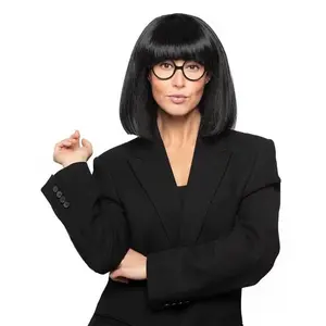 212 MAIN Incredibles Edna Designer Black Synthetic Costume Wig, 1 Size Adjustable Hairpiece, One Size