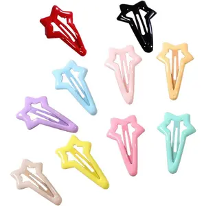 Daycount(R) 10 count Colorful Stars Duckbill Clip Hair Clip For Ladies Teens Girls Hair Salon Hairpin (Random Color)