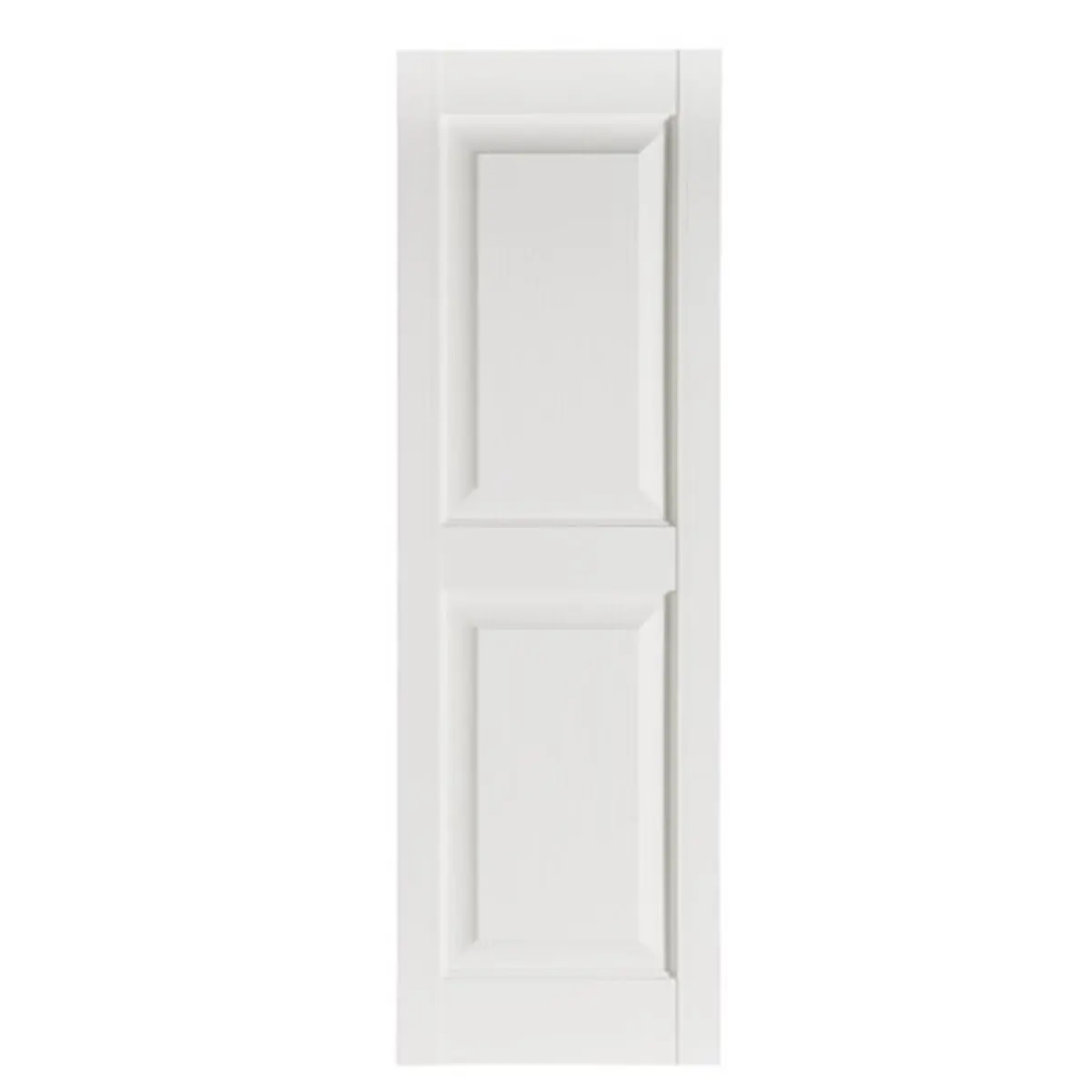 212 MAIN Outdoor 1-Piece Embossed Premier Raised Panel Window Shutters, 15x63 in White 100% Color-Thru Polypropylene with Center Mullion, Exterior Home Decor for Exterior Use & Curb Appeal - IR521563001