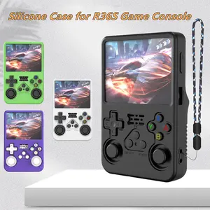 R36s Silicone Case Premium Case For R36S Handheld Game Console Protective Cover Anti-Scratch Storage Box Soft Shell For R36S dustproof storage box 1:1 original R36S special soft shell