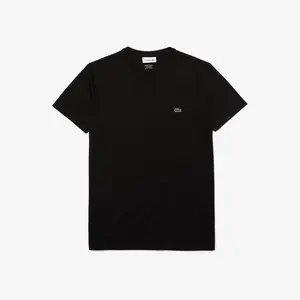 Lacoste Men’s Pima Cotton T-Shirt – Black 031 | Regular Fit