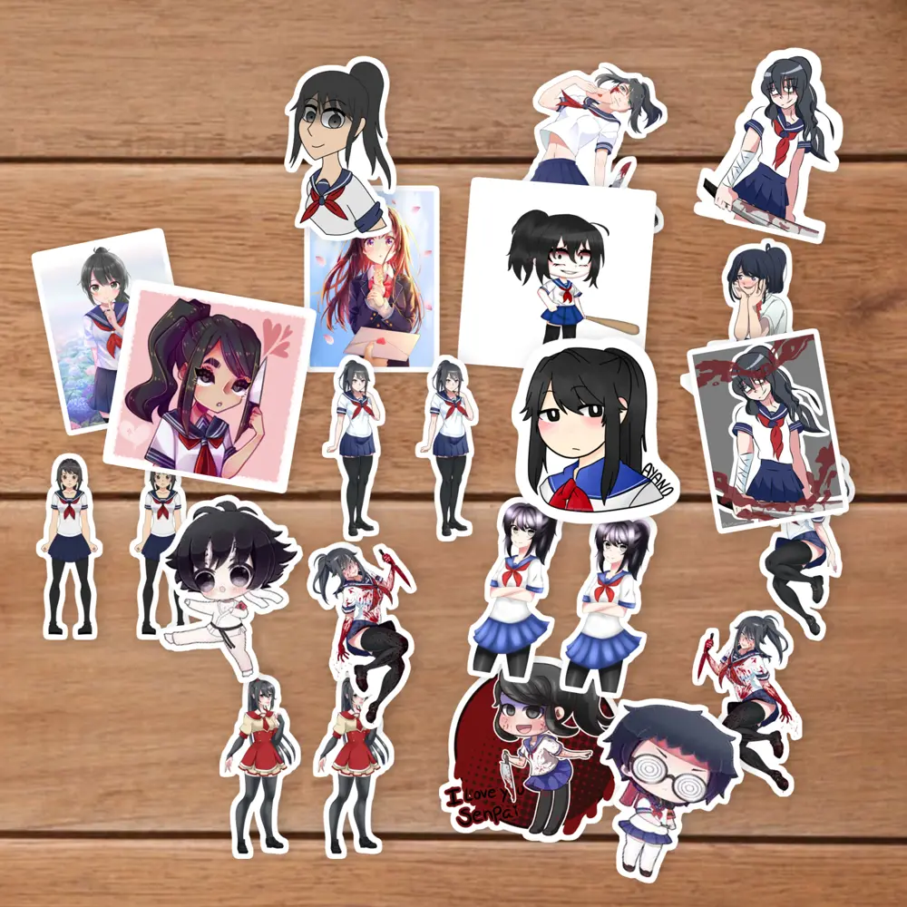 Stickers Pack 20 Pcs Ayano Bottle Luggage Guitar Aishi Skateboard Colorful Waterproof Water Bike Laptop Aesthetic Car Bumper Vinyl