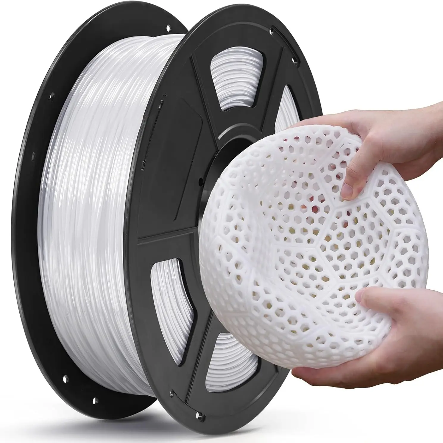 Tpu Filament 1.75mm, Flexible 3D Printer Material, Soft Tpu 250g Spool, Precision +/- 0.03mm, Fits Most Fdm Printers