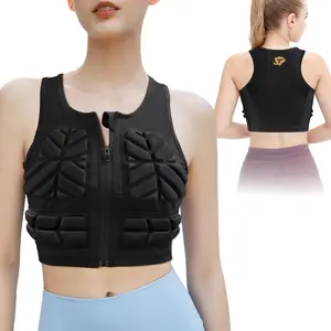 Women Chest Rib Protector Vest for Baseball Softball Padded Compression Vest Protective Gear Football Rugby Adult