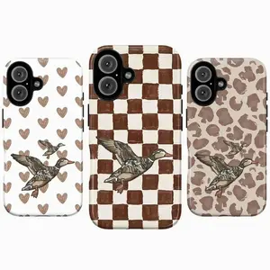 Vintage Mallard Duck Phone Case – Old School Camo Flying Duck Aesthetic Design | Perfect Gift for Hunters Her or Him | Compatible With iPhone 11–17