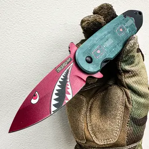 7.25” Outdoors Man Bushcraft Hunting Tactical EDC Everyday Pocket Knife, Camping Gear Folding Knife, Survival Tool Accessories, Collection, Father’s Day Gift, Birthday Gift, Christmas Gift