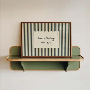 [UNFRAMED POSTER] How Lucky Are we Quote Print, Vintage Stripe, Minimalist Home Decor