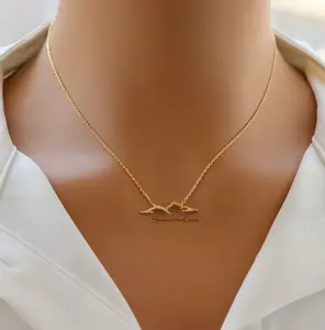 18K Gold Plated Cutout Mountain Pendant Necklace for Women – Dainty Nature-Inspired Adventure Jewelry Gift