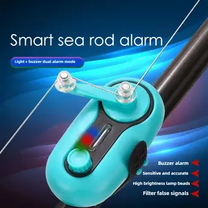 Fishing sea pole alarm, high-sensitivity automatic fish sensor, waterproof electronic smart bell bite hook signal light