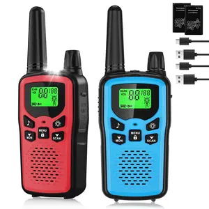 Rechargeable Walkie Talkies Long Range for Adults, Walky Talky VOX with 22 FRS Channels, 99 Privacy Codes Two Way Radio,1200mAh Li-ion Battery, for Camping Hiking Emergency (2 Pack Colorful) Audio