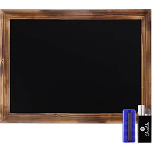 18" x 24" Torched Brown Solid  Frame Wall Chalkboard,  Surface,  Decor, Restaurant & Cafe Menus, Blackboard, Includes Chalk, Eraser &  Hardware