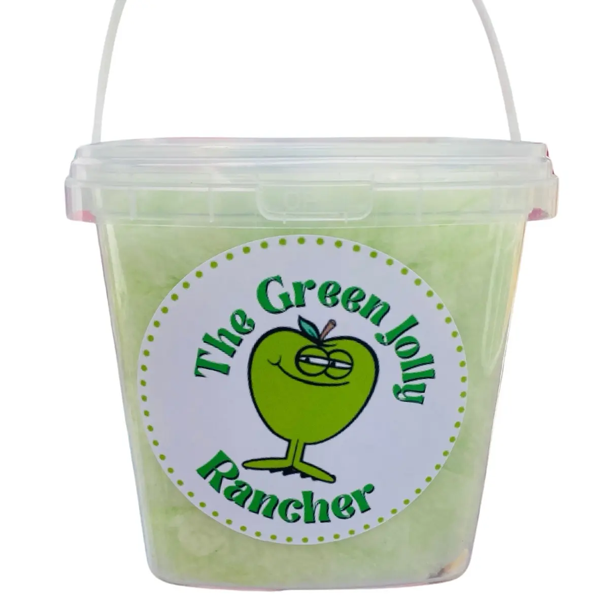 Freshly-made Apple Flavored Cotton Candy Snack Candy  Sweet 68 oz tightly sealed bucket