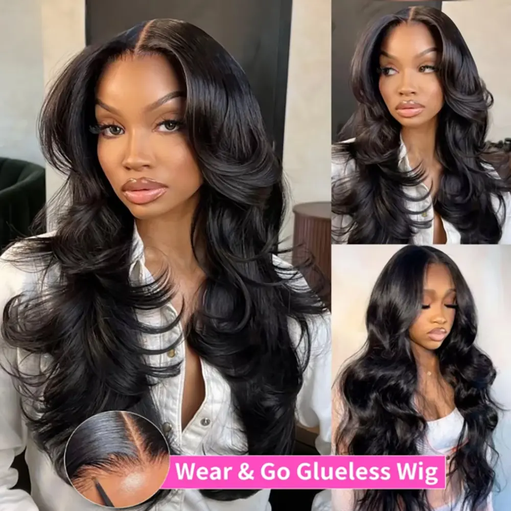 Bling Hair 5x5 Lace Closure Wigs Glueless Wig Human Hair Ready To Wear Bleach Knot 6x4 Body Wave Pre plucked Ready To Go Wigs Pre Cut Lace 180 Density #dealsforyoudays