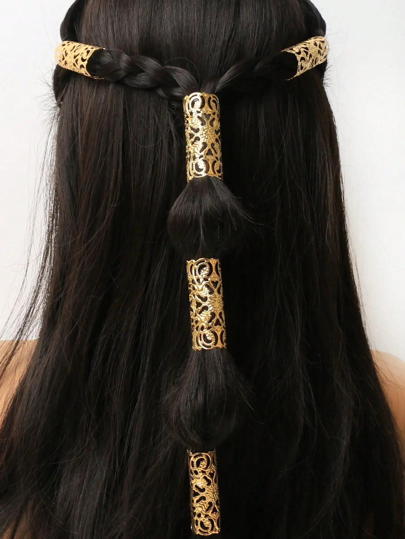 Hair 5pcs Gold Big Dreadlock Hair Clips, Punk Y2K Bohemian Hair Accessories For Women Hair Accessories 6702