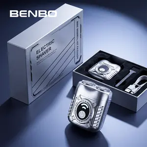 BENBO Mini Electric Shaver - Waterproof Skin-Friendly Magnetic Dual Blades, Curved Blade Mesh, 1-Button Operation, High-Speed Motor, Long-Lasting Battery, Compact Portable Matte Smooth Facial Shaver for Travel & Daily Use, Father’s Day Gift