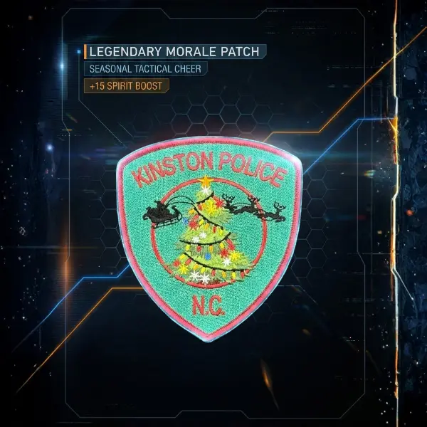 KPD Christmas Commemorative Patch - Legendary Morale Patch Heritage Unit Edition, 100% Embroidered, Perfect Holiday Gift for Kinston PD Collectors & Community Supporters
