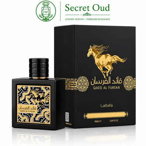 Lattafa QAED AL FURSAN Men's Cologne - 3.04 Oz (90ml) Premium Aromatic Woody Arabian Perfume, Long-Lasting Scent, Daily Wear, Father’s Day Gift for Him, Single Item, Aromatic Woody Fragrance, Arabian Scent