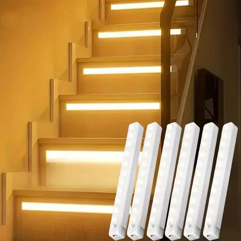 USB Rechargeable Under Cabinet Light, Wireless LED Sensor Light, Night Light for Corridor, Kitchen, Staircase, Wardrobe Decor
