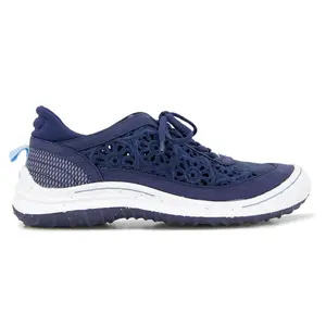 Jambu Womens Sunny Plant Based Floral Cut Out Lace Up Sneakers Shoes Casual - Blue