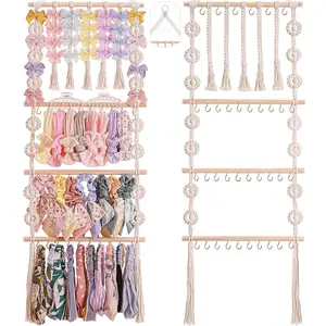 Bow Organizer for Girls, Claw Clip Organizer, Bow Hanger for Girls, Baby Girl Nursery Decor, Toddler Hair Accessory Headband Holder for Baby Girl