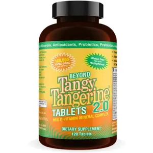 Youngevity Beyond Tangy Tangerine 2.0 Multi-Vitamin & Mineral Complex - Made with Natural & Whole Foods | 160,000 ORAC | 120 Tablets | 1 Bottle