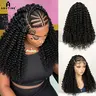 Anytime 13×6 Lace Braided Wigs for Black Women Knotless Braided Wigs with Baby Hair 100% Handmade HD Lace Synthetic Box Braid Wig (22inch)