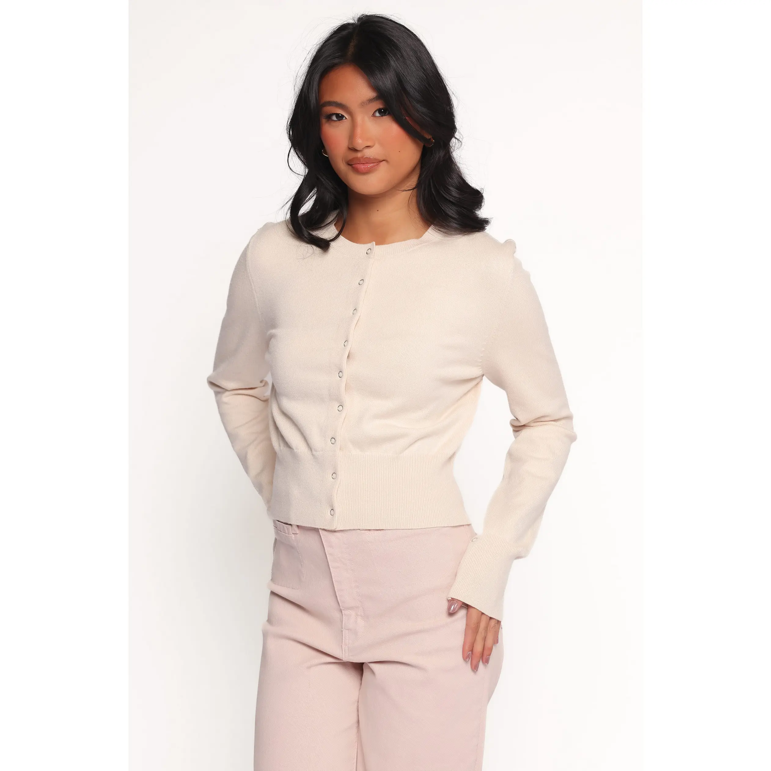 Elita Fitted Cardigan - Cream