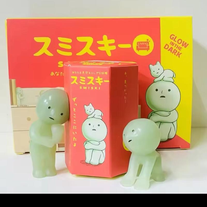 SMISKI lIVING Series Noctilucent Green Doll Blind Box Action Figures Decoration Model Toy Fans Children Gifts Random 1Pcs