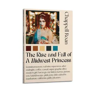 The Rise And Fall of A Midwest Princess Chappelle Rhon Album Poster for Bedroom Aesthetic Canvas Wall Art Living Room Posters Painting Picture Print Modern Family Decor Artist Bathroom Poster