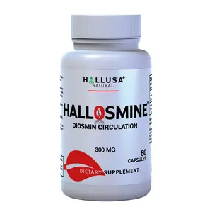 Hallosmine 300 mg- Diosmin circulation support- Supplement 60 capsules- Non-GMO Vegan & Gluten Free HALLUSA NATURAL