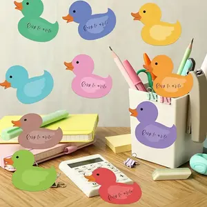 Cute Duck Handwritten Planner Sticky Notes, Adhesive Stickers, Personalized Duck Shape, Multiple Colors, School and Office Use, Back-To-School Supplies, Christmas Gift