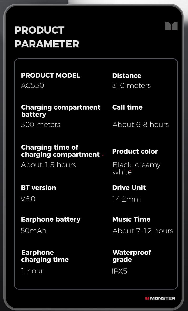 Monster Ear Buds - Headphones Bluetooth with Dual-Fold Design, Noise Isolation - 145H Playtime Wireless Earbuds Bluetooth 6.0, IPX5 Waterproof & Sweatproof Wireless Headphones, Headset Ideal Traveling Gadgets & Electronic Gifts for Men and Women