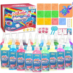 Magic Water Elf Toy Kit for Kids with 20 Gels and 10 Molds, Aqua Fairy,Fun DIY Craft Kit, Squishy Maker, Magic Water Art Kit Favors, Kids Christmas Gifts Crafts Ages 4-8