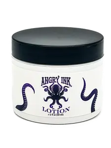 Angry Ink Daily Tattoo Lotion and Moisturizer. Fragrance-Free, Non-Greasy, Clean, Vegan Natural Ingredients